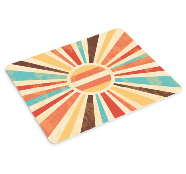 Tappetino mouse con motivi e texture elementi sole raggiante - TenStickers