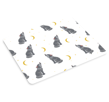 Tappetino mouse originale motivo lupi ululanti - TenStickers