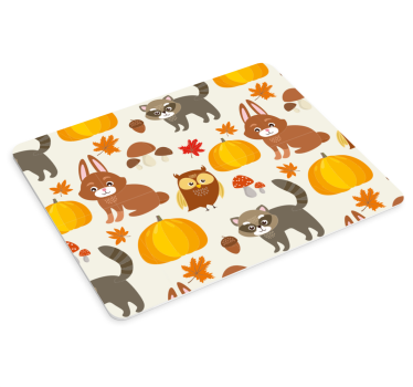 Tappetino mouse originale animali autunnali carini - TenStickers