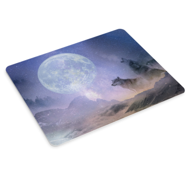 Tappetino mouse originale lupi che ululano alla luna - TenStickers