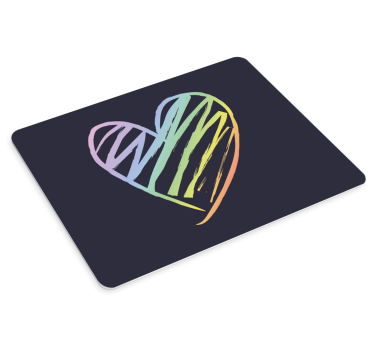 Tappetino mouse originale forma cuore colorato - TenStickers