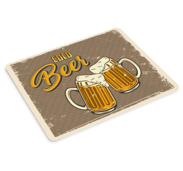 Tappetino mouse originale grafica boccale di birra - TenStickers