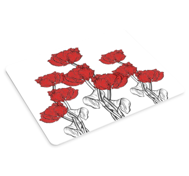 Tappetino mouse originale composizione di tulipani rossi - TenStickers