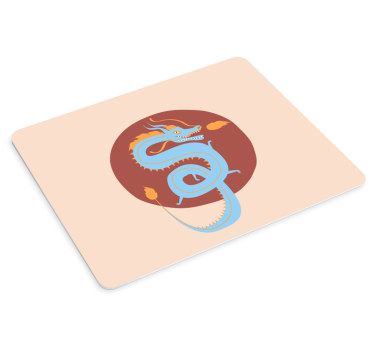 Tappetino mouse anime illustrazione di drago stilizzato - TenStickers