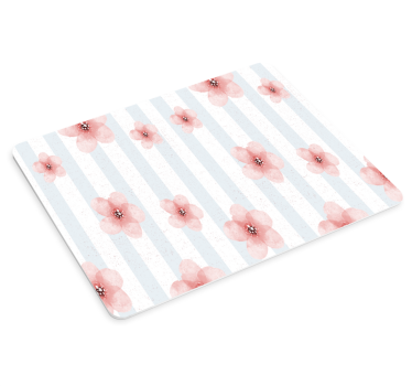 Tappetino mouse con motivi e texture a righe floreali - TenStickers