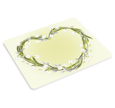 Tappetino mouse originale composizione floreale a cuore - TenStickers