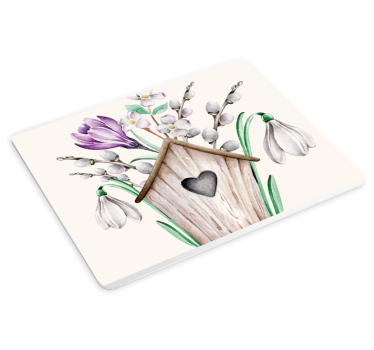 Tappetino mouse originale bouquet di casette incantevoli - TenStickers