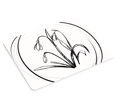 Tappetino mouse originale disegno floreale elegante - TenStickers