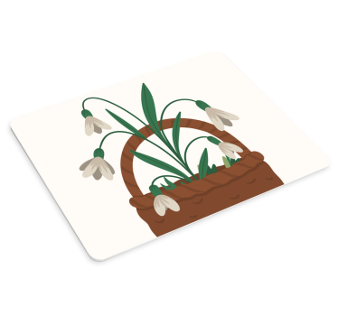 Tappetino mouse originale cesto di galanthus - TenStickers