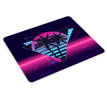 Tappetino mouse originale tramonto geometrico vivace - TenStickers