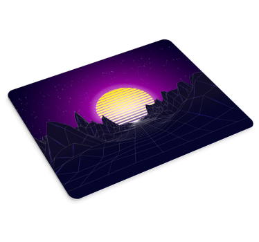 Tappetino mouse originale paesaggio geometrico al tramonto - TenStickers