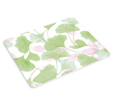 Tappetino mouse con motivi e texture vortici di ginkgo - TenStickers