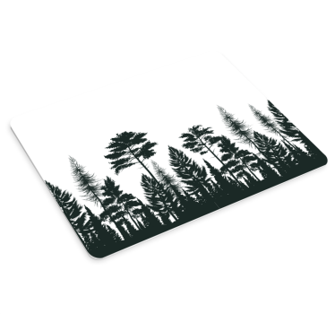 Tappetino mouse con motivi e texture silhouette foresta - TenStickers