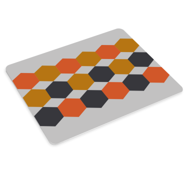 Tappetino mouse con motivi e texture disposizione esagonale - TenStickers
