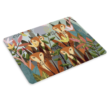 Tappetino mouse originale trio di volpi fantasiose - TenStickers