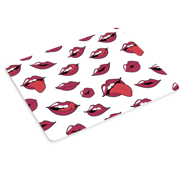 Tappetino mouse originale motivi labbra giocosi - TenStickers