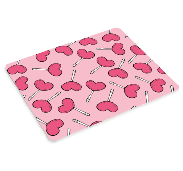 Tappetino mouse con motivi e texture a forma di cuore - TenStickers