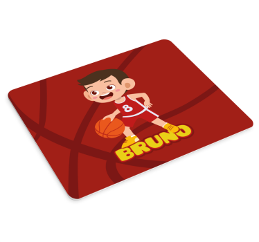 Tappetino mouse personalizzabile atleta di basket gioioso - TenStickers