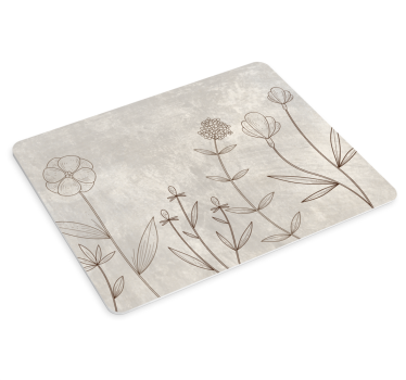 Tappetino mouse con motivi e texture illustrazione botanica - TenStickers