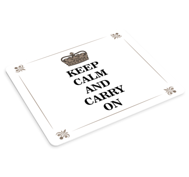 Tappetino mouse "keep calm and carry on" - TenStickers