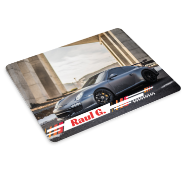 Tappetino mouse con nome auto da corsa - TenStickers