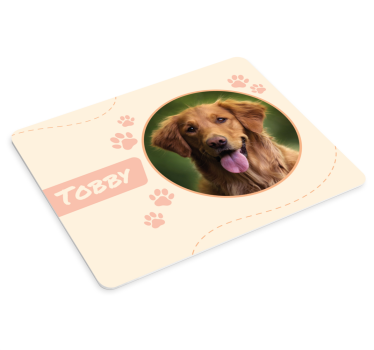 Tappetino mouse pvc foto e nome per cani - TenStickers