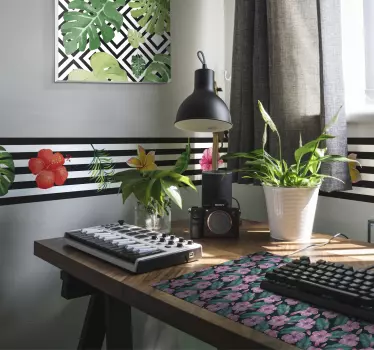 Tappetino mouse con motivi e texture verde botanico - TenStickers