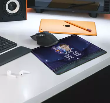 Poggiapolso mouse gaming carta del giocatore di calcio - TenStickers