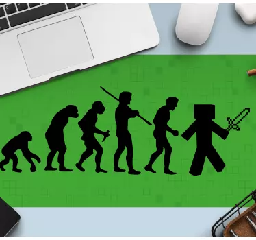 Tappetino gaming Evoluzione di minecraft - TenStickers