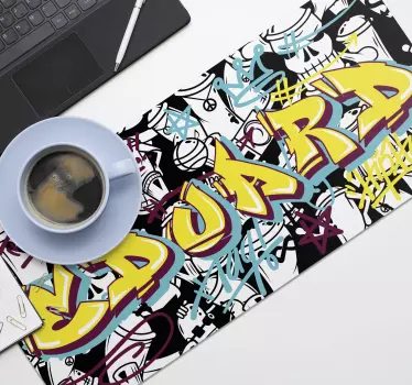 Tappetino gaming Graffiti personalizzabili - TenStickers