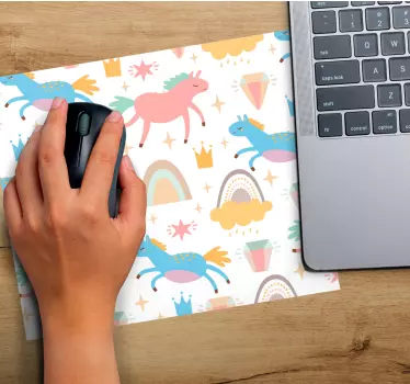 Tappetino mouse anime con motivi di unicorno carini - TenStickers