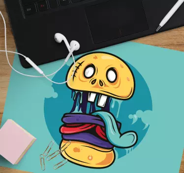 Tappetino mouse anime figura teschio animata - TenStickers