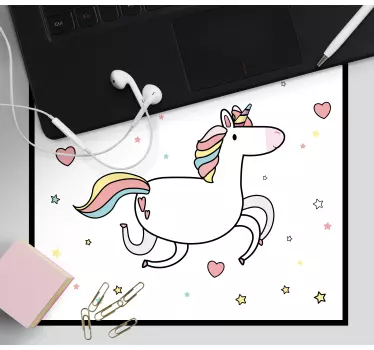 Tappetino mouse anime gioco di unicorno fantasioso - TenStickers