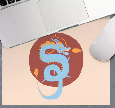 Tappetino mouse anime illustrazione di drago stilizzato - TenStickers
