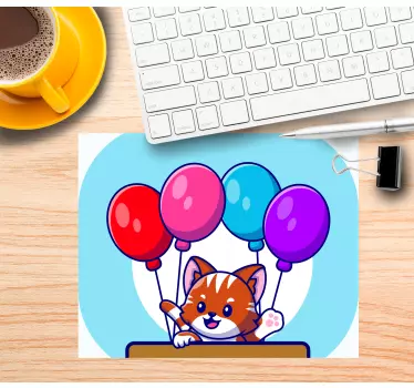 Tappetino mouse anime palloncini gattini carini - TenStickers