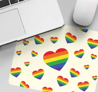 Tappetino mouse con motivi e texture a cuore colorato - TenStickers