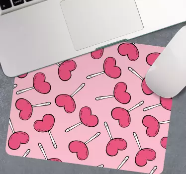Tappetino mouse con motivi e texture a forma di cuore - TenStickers