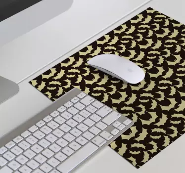 Tappetino mouse con motivi e texture a forma di pipistrello - TenStickers