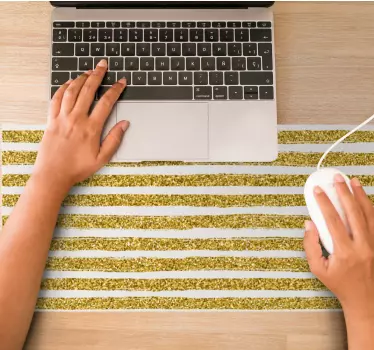 Tappetino mouse con motivi e texture a righe glitterate - TenStickers