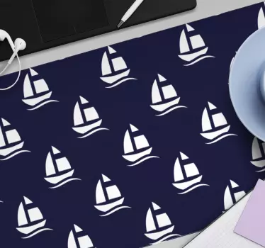 Tappetino mouse con motivi e texture barche a vela - TenStickers