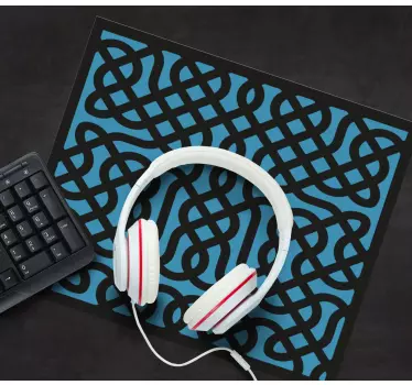 Tappetino mouse con motivi e texture blu intricato - TenStickers