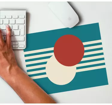 Tappetino mouse con motivi e texture composizione circolare - TenStickers