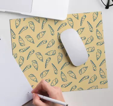 Tappetino mouse con motivi e texture con motivo conchiglia - TenStickers