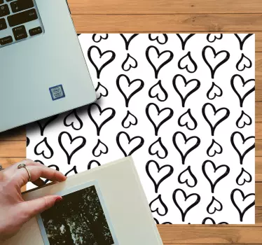 Tappetino mouse con motivi e texture cuore giocoso - TenStickers
