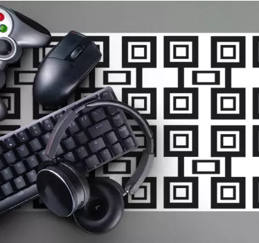 Tappetino mouse con motivi e texture disposizione quadrata - TenStickers
