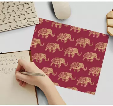 Tappetino mouse con motivi e texture elefante giocoso - TenStickers
