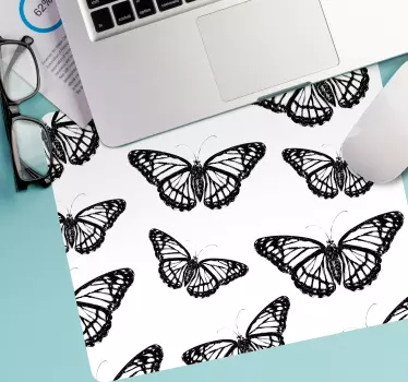Tappetino mouse con motivi e texture farfalle eleganti - TenStickers