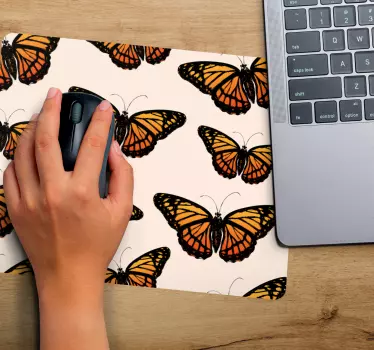 Tappetino mouse con motivi e texture farfalle vivaci - TenStickers
