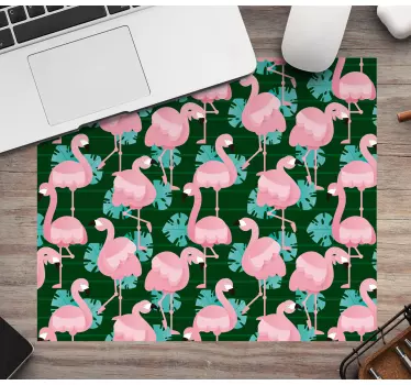 Tappetino mouse con motivi e texture fenicotteri tropici - TenStickers