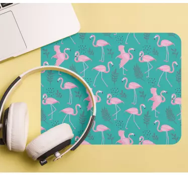 Tappetino mouse con motivi e texture fenicottero tropicale - TenStickers